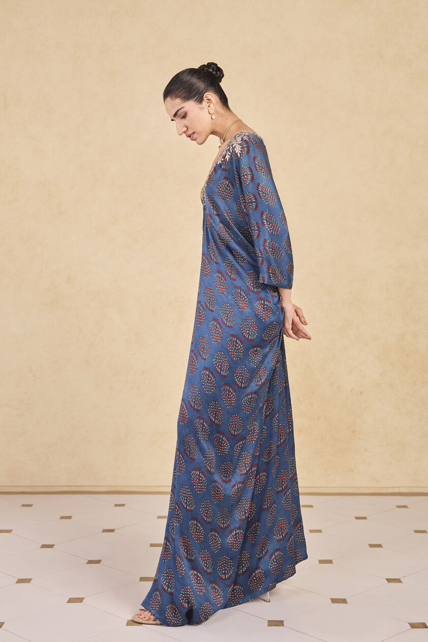 Drongo Printed Kaftan - Blue, Blue, image 2